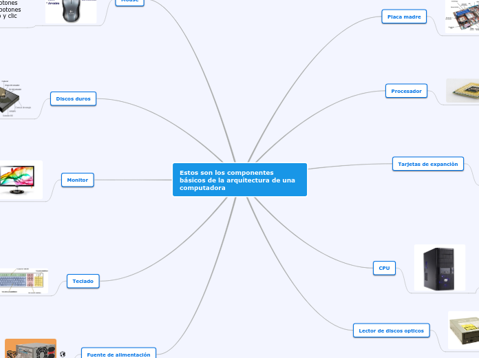 Estos son los componentes básicos de la arquitectura de una computadora