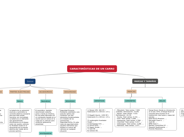 CARACTERÍSTICAS DE UN CARRO
