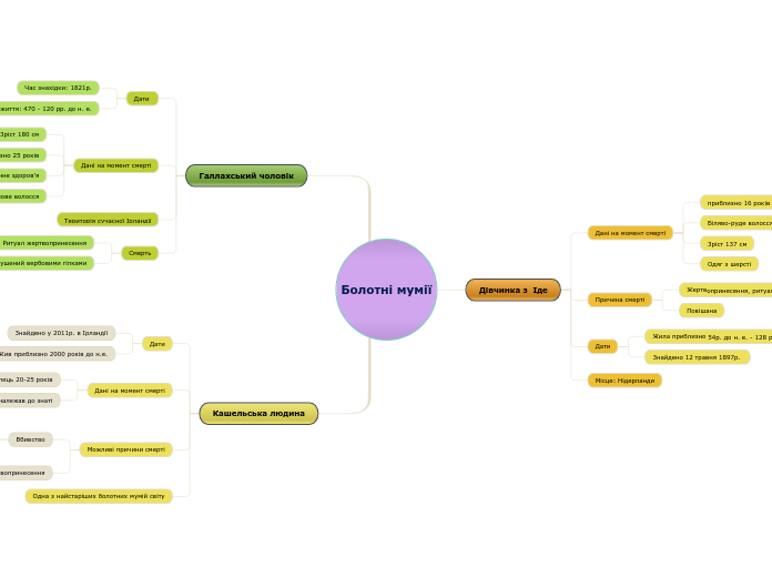 Болотні мумії - Мыслительная карта