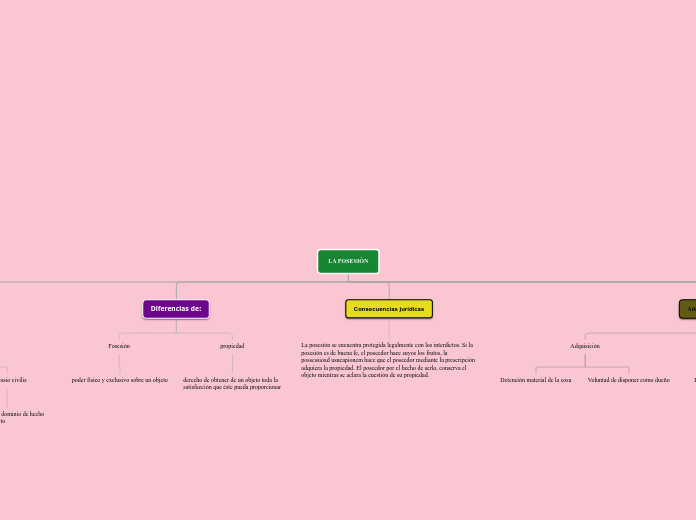 LA POSESIÓN - Mapa Mental