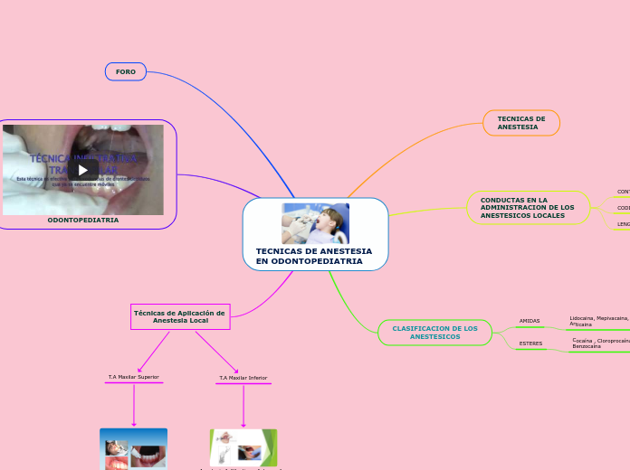 TECNICAS DE ANESTESIA 
EN ODONTOPEDIATR...- Mapa Mental