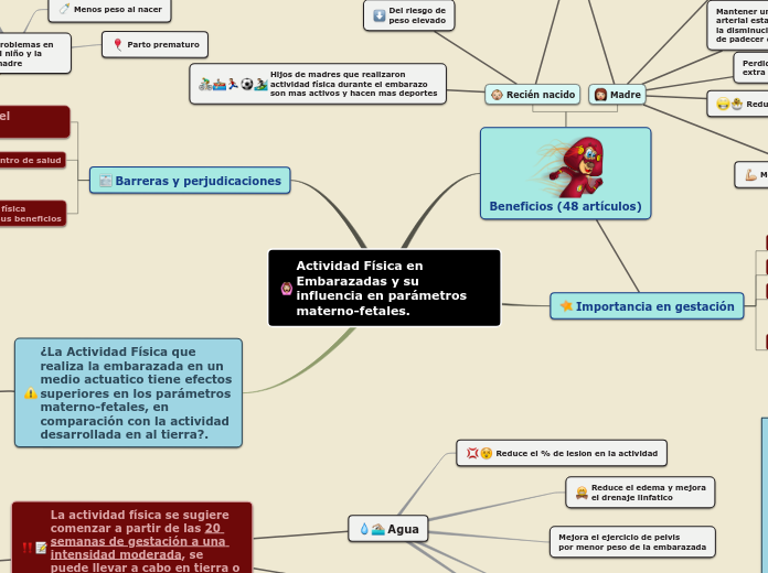 Actividad Física en Embarazadas y su in...- Mapa Mental