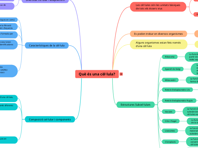 Què és una cèl·lula? - Mind Map