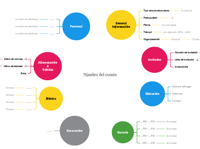 Plantilla de planificador de eventos