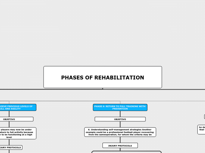 PHASES OF REHABILITATION - Mind Map