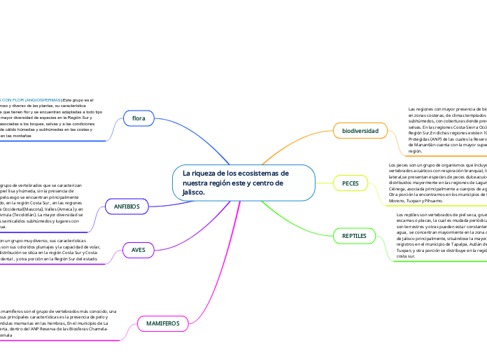 La riqueza de los ecosistemas de nuestr...- Mapa Mental