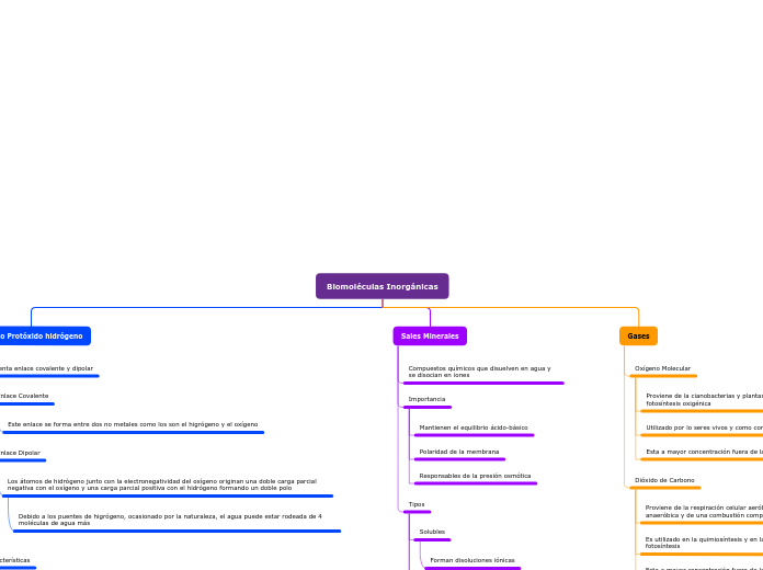 Biomoléculas Inorgánicas - Mapa Mental