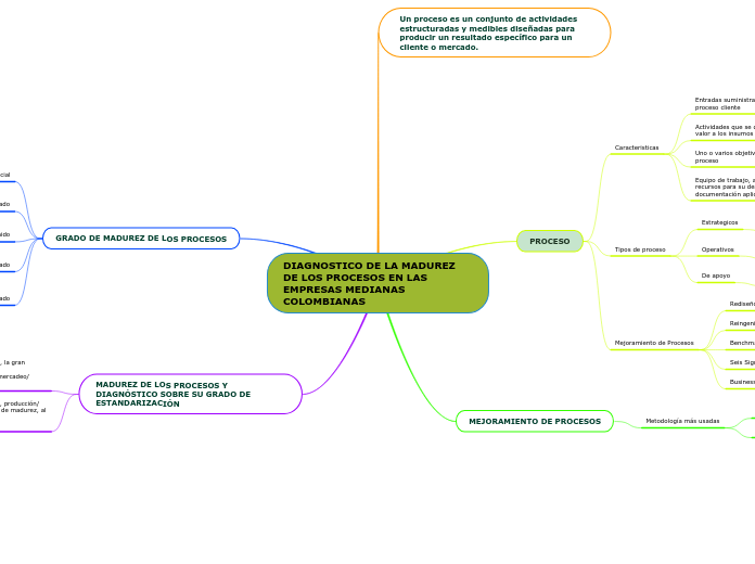 DIAGNOSTICO DE LA MADUREZ DE LOS PROCESOS EN LAS EMPRESAS MEDIANAS COLOMBIANAS