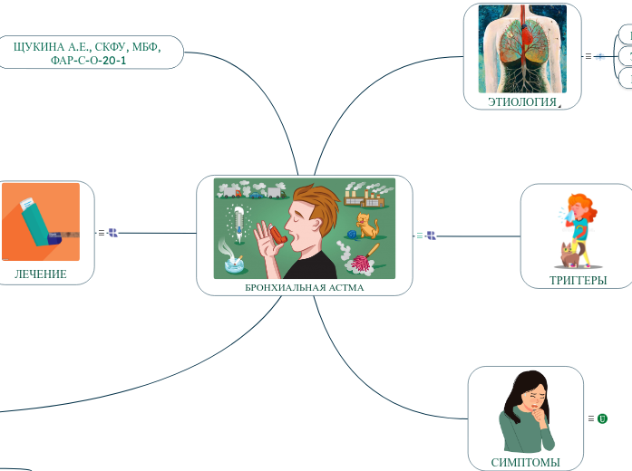 БРОНХИАЛЬНАЯ АСТМА - Мыслительная карта