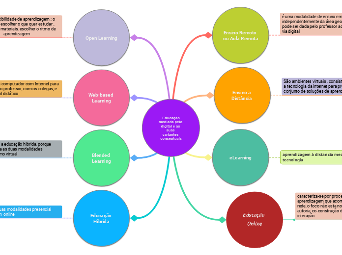  Educação mediada pelo digital e as suas 
variantes conceptuais