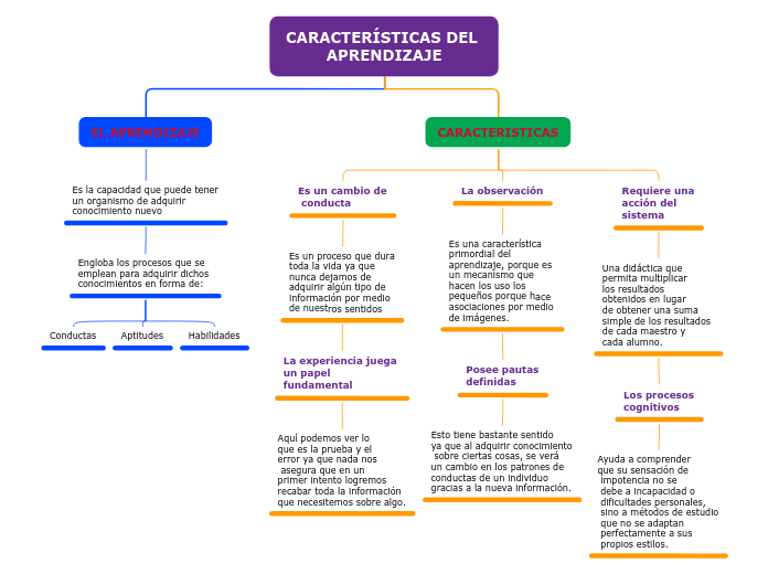 CARACTERÍSTICAS DEL 
APRENDIZAJE