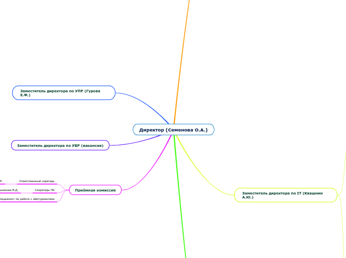 Директор (Семенова О.А.) - Мыслительная карта