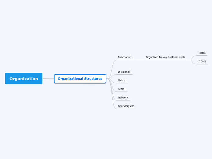 Organization - Mind Map