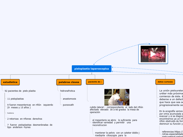 pieloplastia laparoscopica - Mapa Mental
