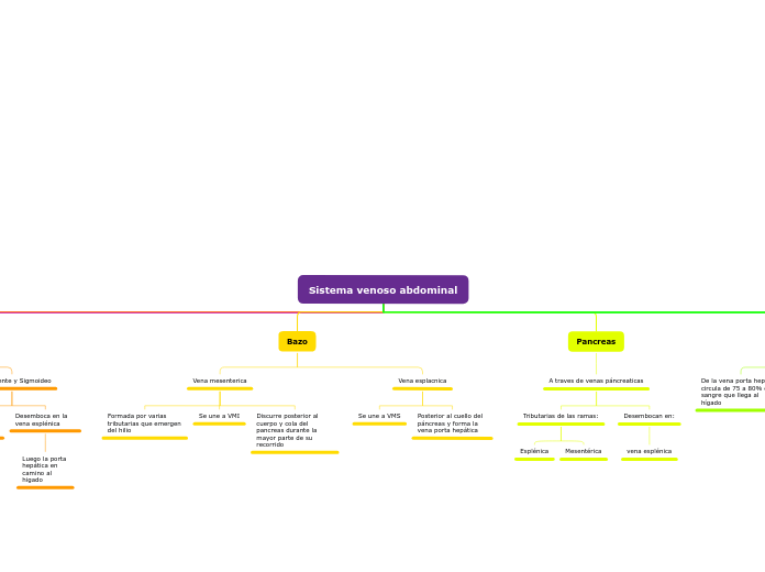 Sistema venoso abdominal - Mapa Mental