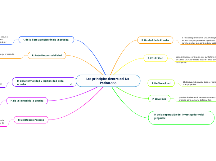 Los principios dentro del Dx Probatorio