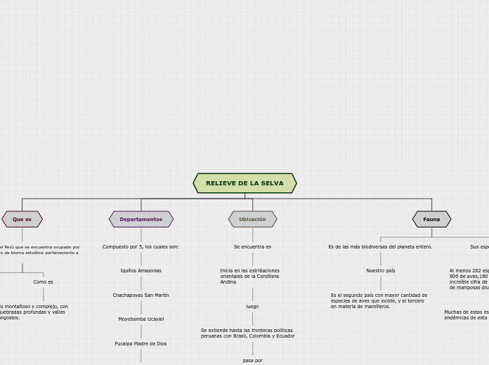RELIEVE DE LA SELVA - Mapa Mental