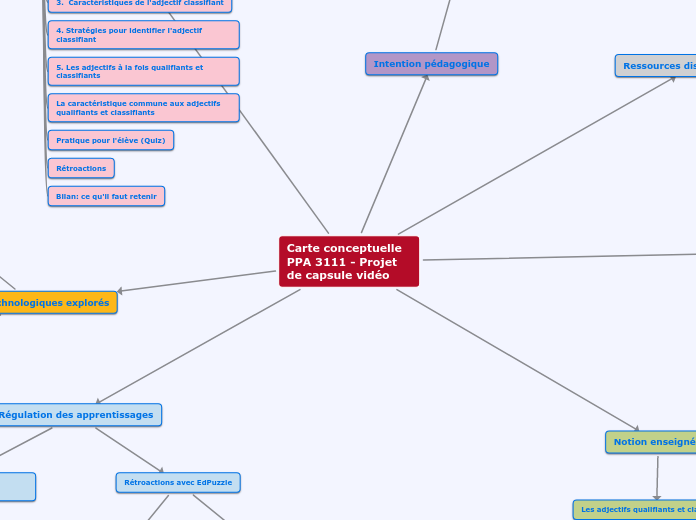 Carte conceptuelle PPA 3111 - Projet de capsule vidéo