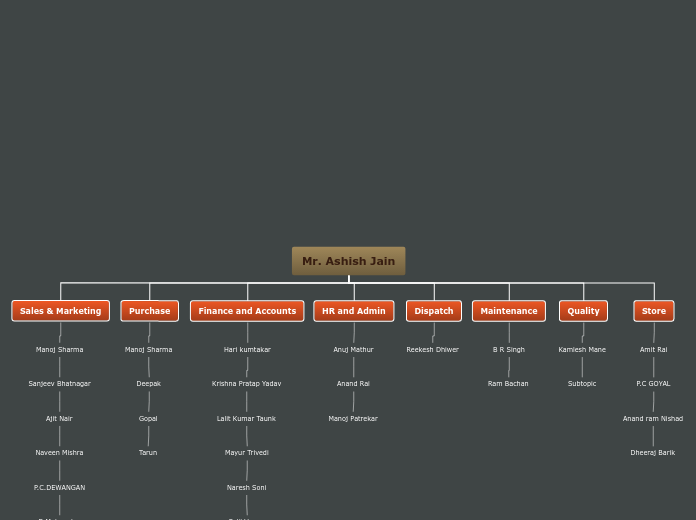 Mr. Ashish Jain - Mind Map