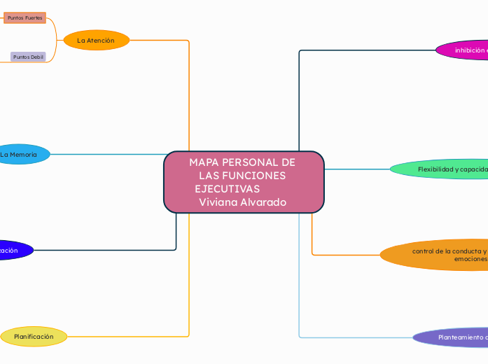 MAPA PERSONAL DE LAS FUNCIONES EJECUTIVAS            Viviana Alvarado 