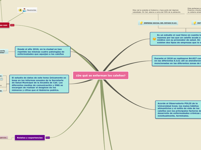 ¿De qué se enferman los caleños? - Mapa Mental