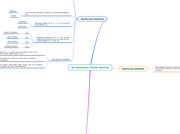 El substantiu: flexió nominal