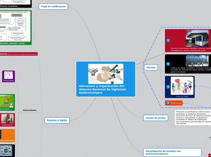 Estructura y organización del Sistema Nacional de Vigilancia Epidemiológica