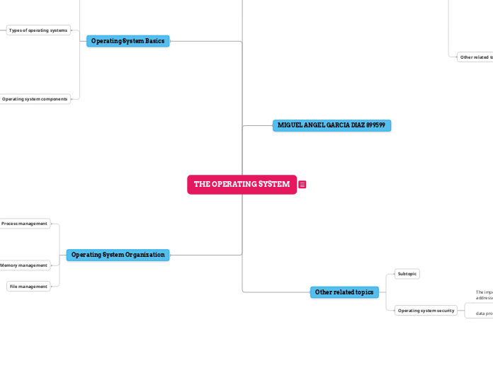 THE OPERATING SYSTEM - Mind Map