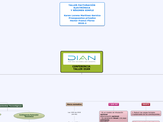 CONFERENCIA 
TALLER DIAN - Mapa Mental