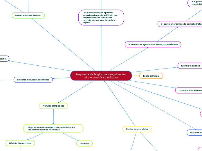 Respuesta de la glucosa sanguínea en el...- Mapa Mental