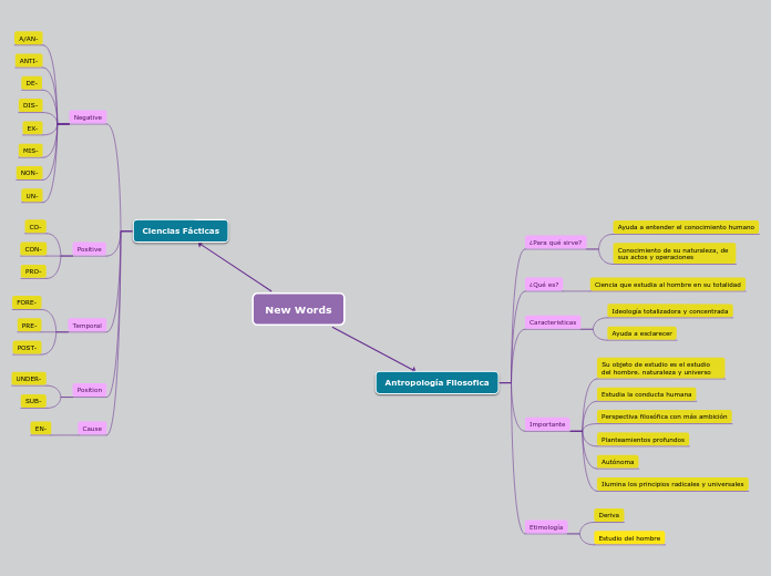 New Words - Mapa Mental