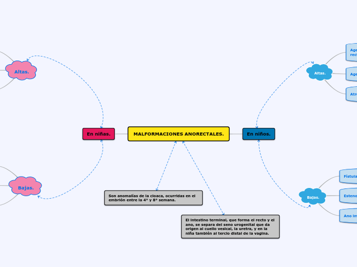 MALFORMACIONES ANORECTALES. - Mapa Mental