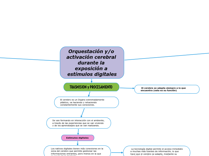 Orquestación y/o activación cerebral durante la exposición a estímulos digitales