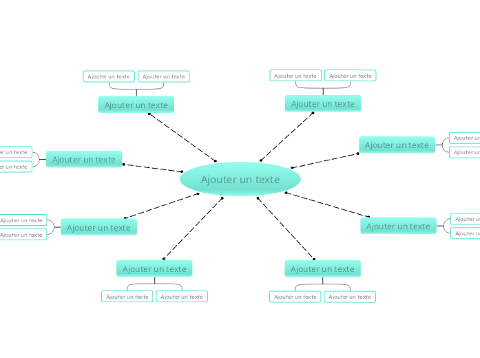 Modèle Carte Mentale Roue Cyan (lumière)