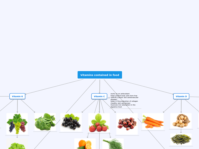 Vitamins contained in food