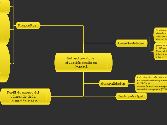 Estructura de la educación media en Panamá.