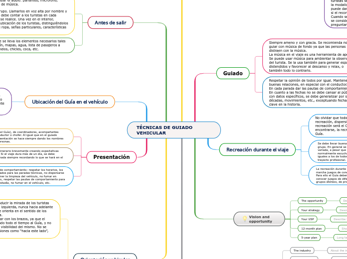 TÉCNICAS DE GUIADO VEHICULAR - Mapa Mental