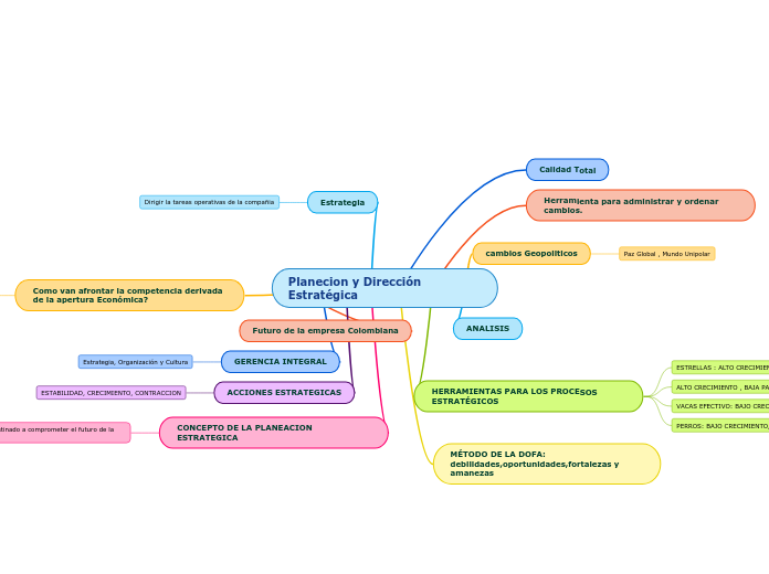 Planecion y Dirección       Estratégica