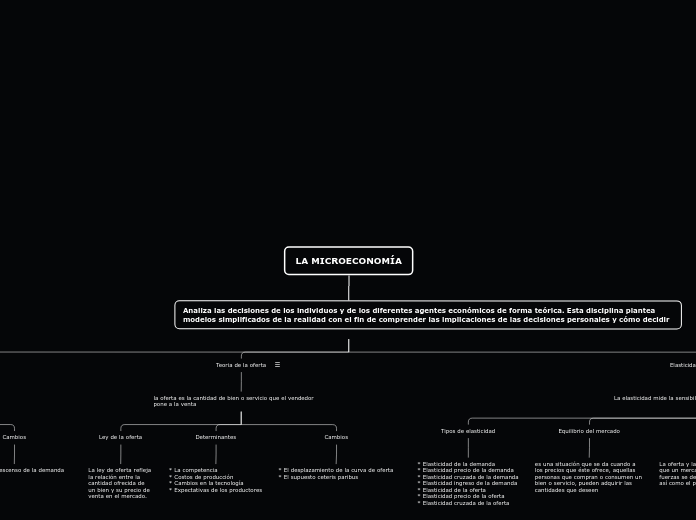 LA MICROECONOMÍA - Mapa Mental