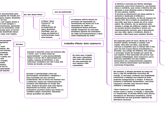 trabalho Flávia: dom casmurro