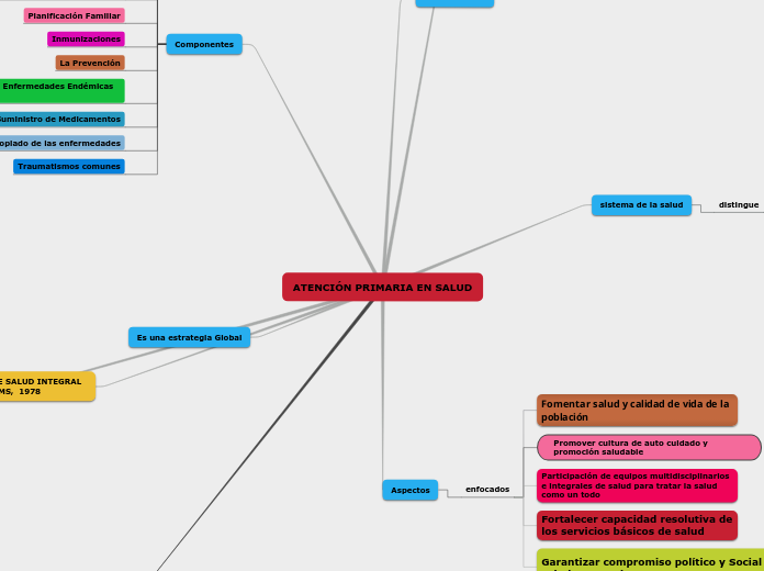 ATENCIÓN PRIMARIA EN SALUD - Mapa Mental
