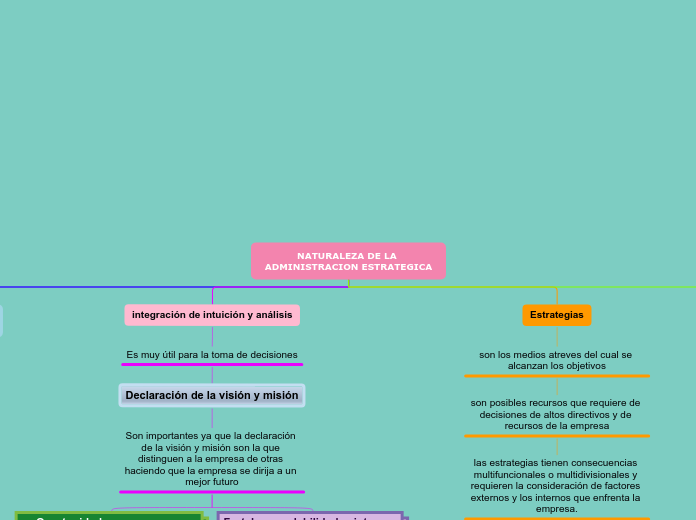 NATURALEZA DE LA ADMINISTRACION ESTRATE...- Mapa Mental