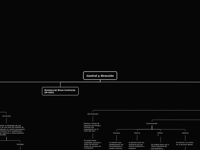 Control y dirección - Mapa Mental