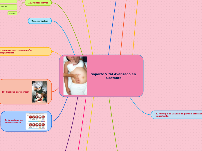 Soporte Vital Avanzado en Gestante - Mapa Mental