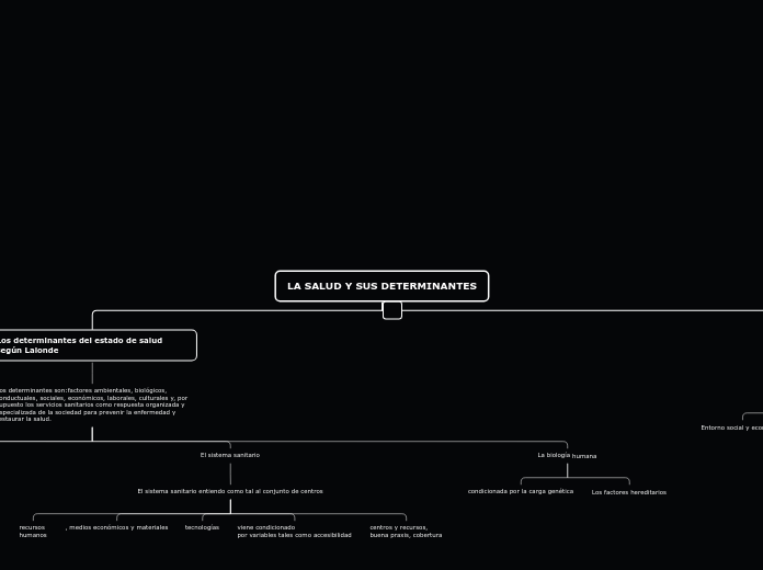 LA SALUD Y SUS DETERMINANTES - Mapa Mental