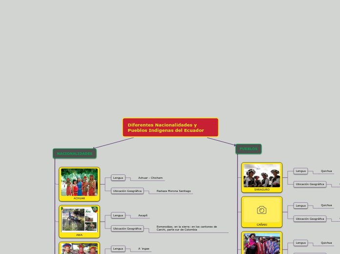 Diferentes Nacionalidades y Pueblos Indigenas del Ecuador