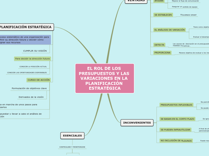 EL ROL DE LOS PRESUPUESTOS Y LAS VARIACIONES EN LA PLANIFICACIÓN ESTRATÉGICA