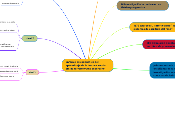 Enfoque psicogenetico del aprendisaje de la lectura, teoria Emilia ferreiro y Ana teberosky