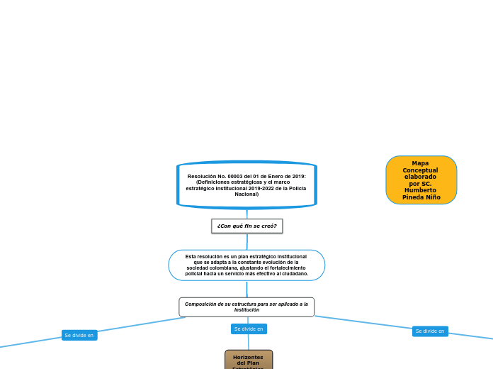 Resolución No. 00003 del 01 de Enero de 2019:
    (Definiciones estratégicas y el marco         estratégico institucional 2019-2022 de la Policía Nacional)