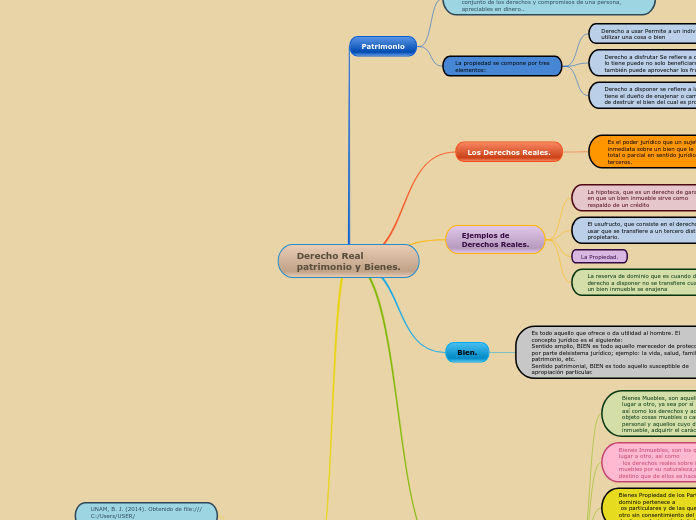 Derecho Real 
patrimonio y Bienes.
